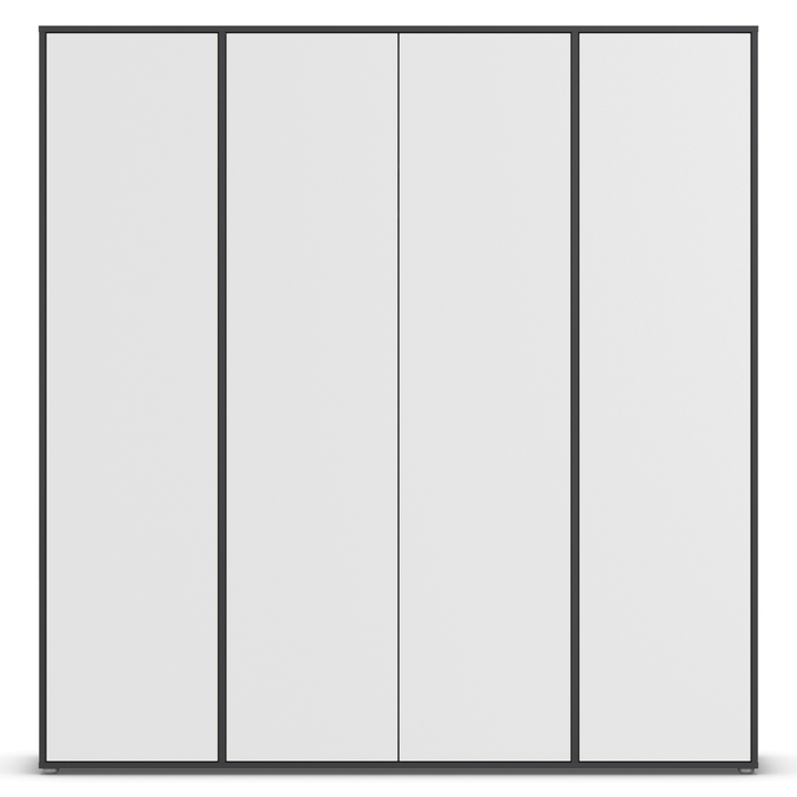 Šatníková skriňa BANILA II alpská biela/sivá 1