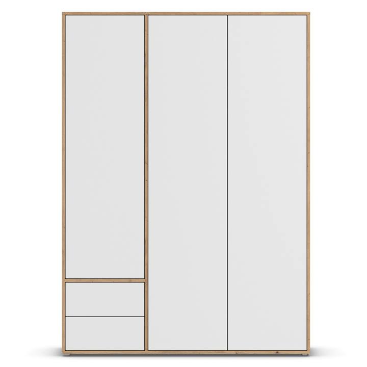 Šatníková skriňa BANILA III alpská biela/dub artisan 1