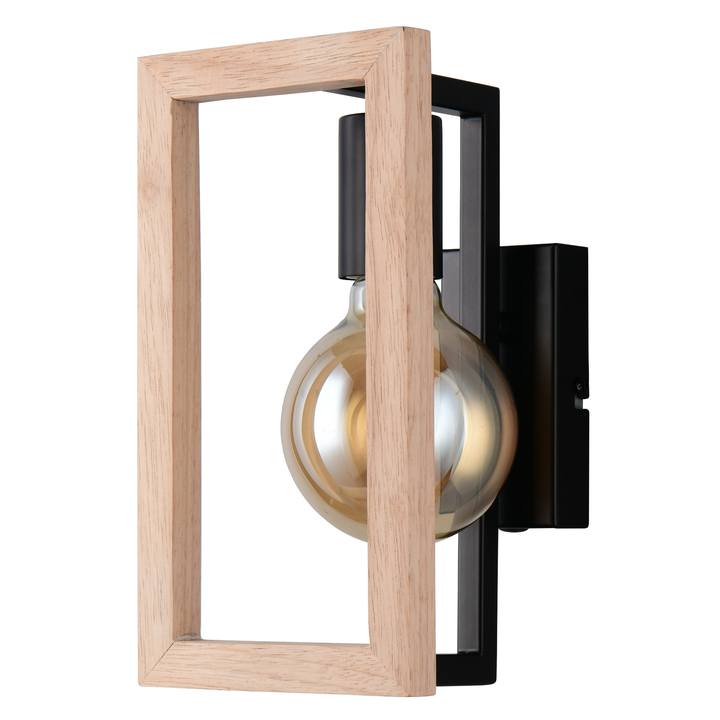 Nástenné svietidlo BANO čierna/prírodná 1