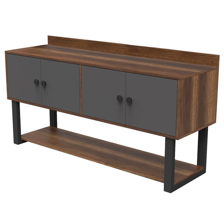 Konzolový stolík BAOL  4 orech/antracitová 1