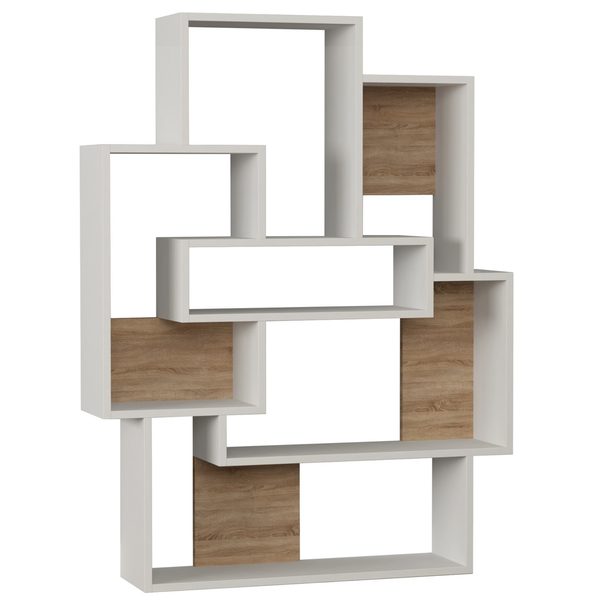 Knižnica BARCE biela/dub 1