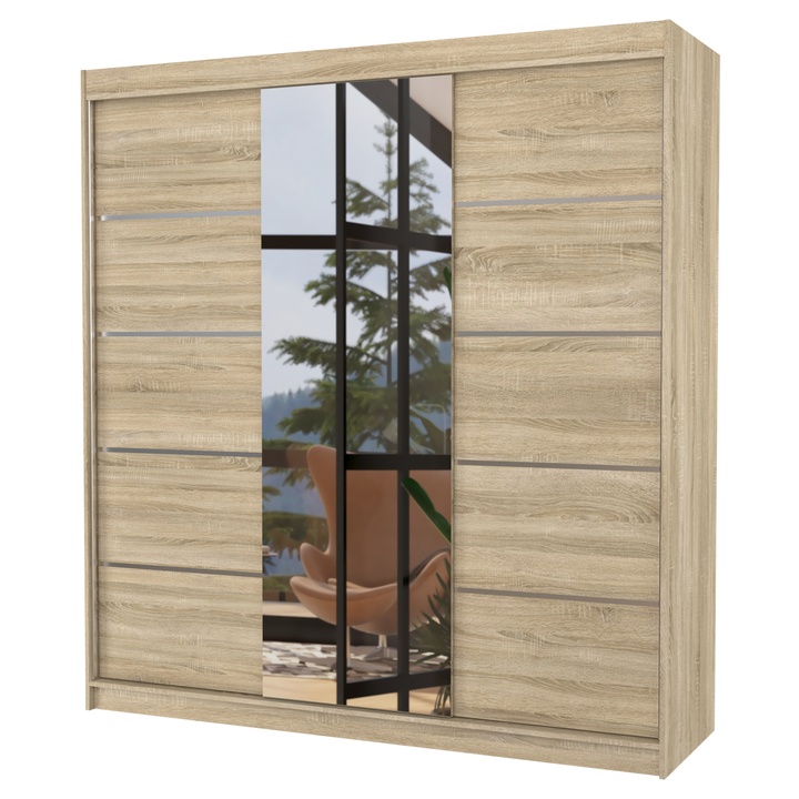 Šatníková skriňa BARGO dub sonoma 1