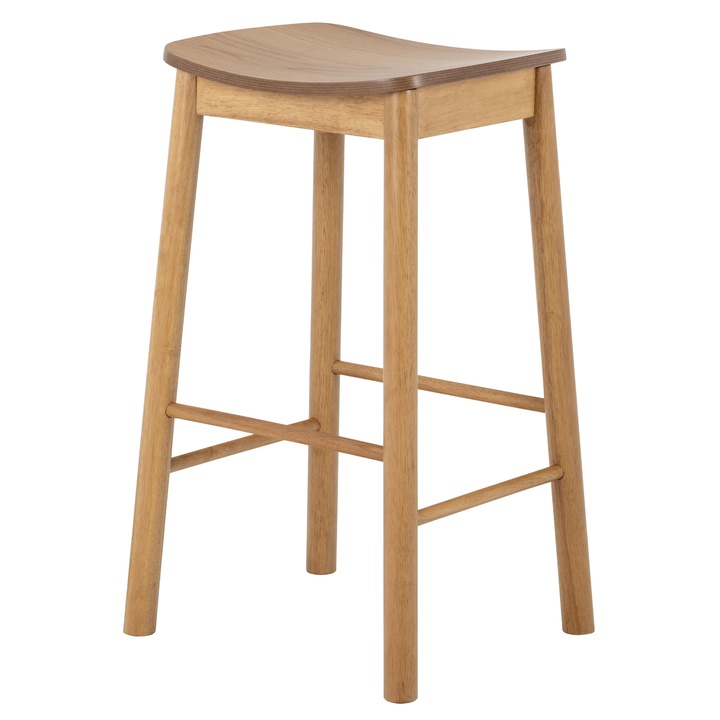 Barová stolička BARLOW matný dub/matný dub morený 1