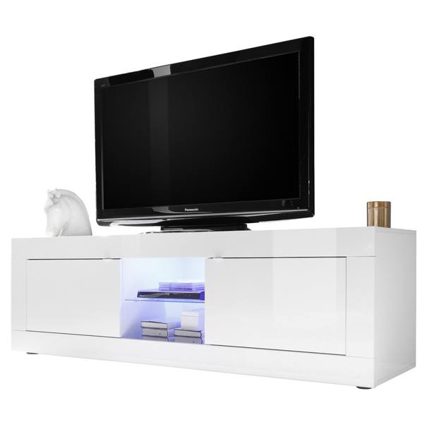 TV komoda  BASIC 6 biela lesklá 1
