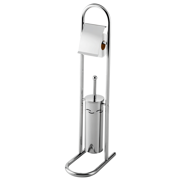 Držiak na toaletný papier a WC kefu BASIC 8327 strieborná 1