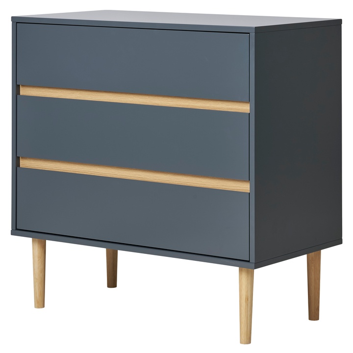 Komoda BASLIY tmavosivá/borovica 1