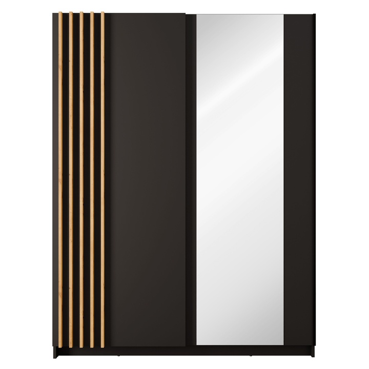 Šatníková skriňa BAYADERO čierna, šírka 151 cm 1