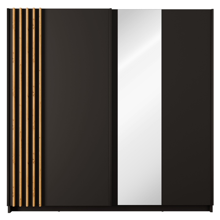 Šatníková skriňa BAYADERO čierna, šírka 201 cm 1