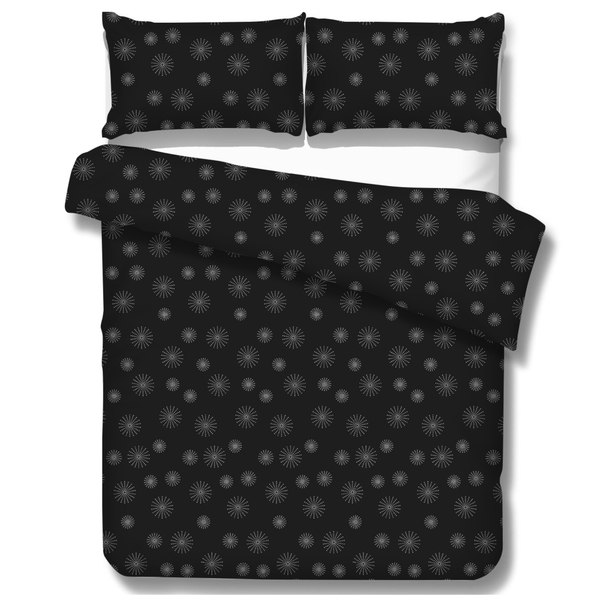 Posteľná bielizeň BEAM 2ks 70x90, 1 ks 210x240 cm, čierna 1