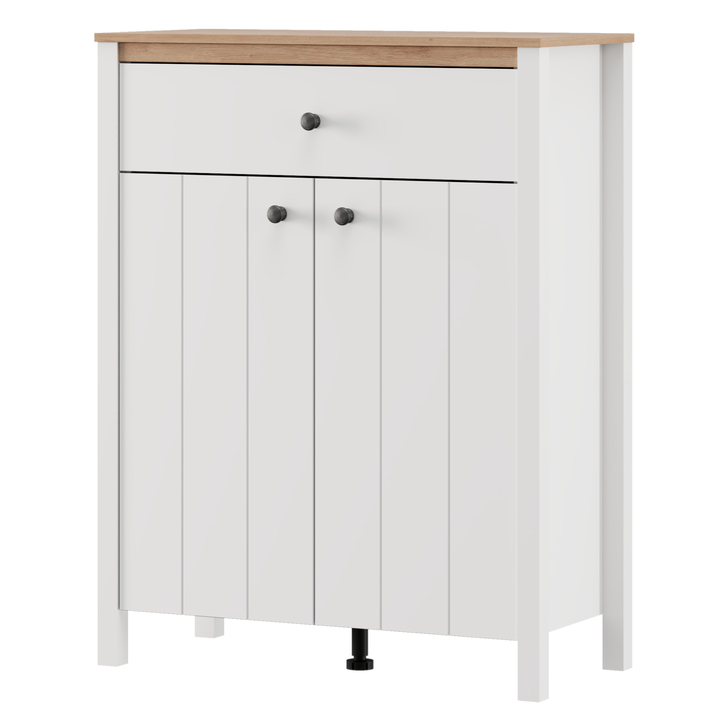 Komoda BECCI matná biela/dub artisan 1
