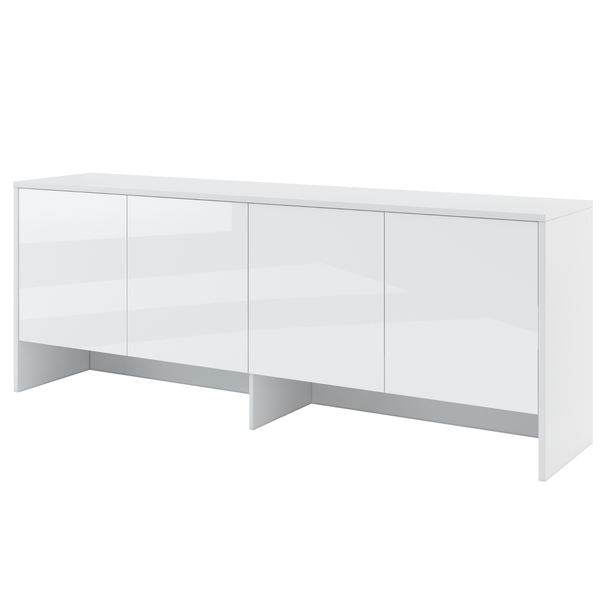 Policový nadstavec k posteli BED CONCEPT 120H biela/vysoký lesk, 120x200 cm 1