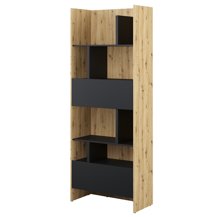 Regál BED CONCEPT BC-22 dub artisan/čierna 1