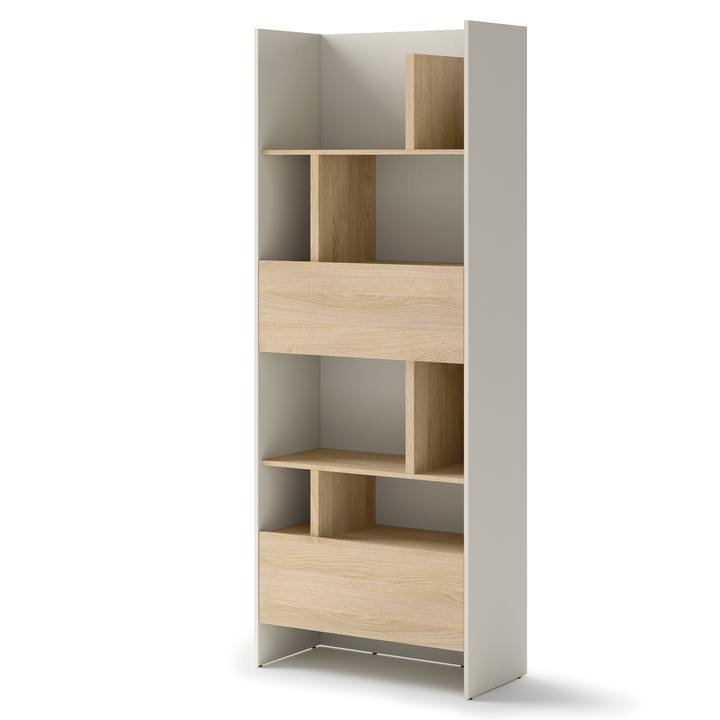 Regál BED CONCEPT BC-22 kašmírová/dub nagano 1