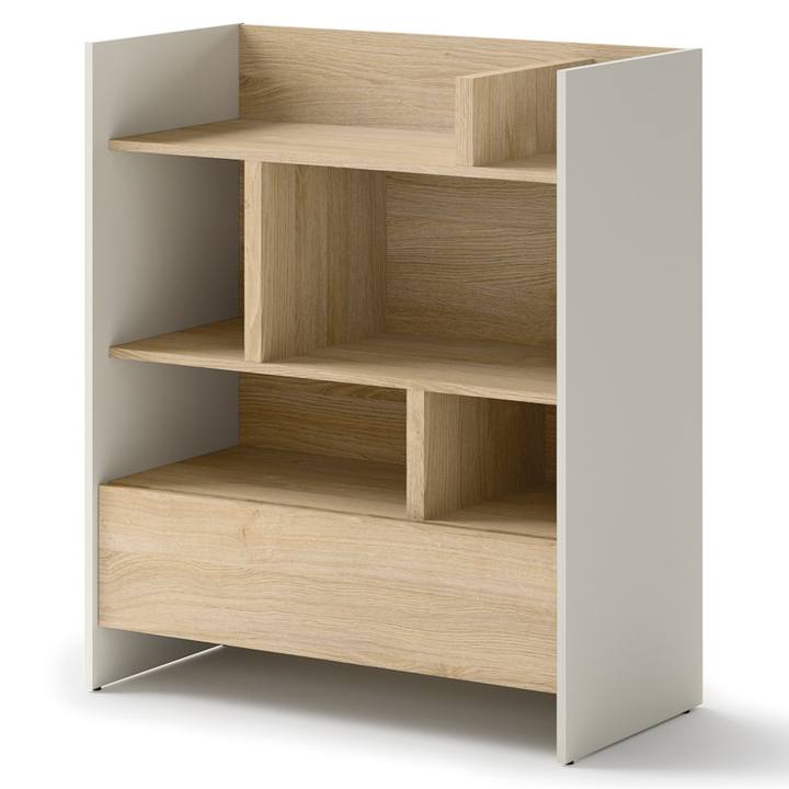 Regál BED CONCEPT BC-25 kašmírová/dub nagano 1