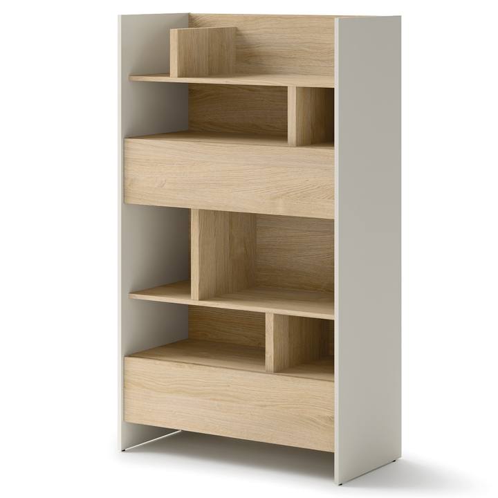 Regál BED CONCEPT BC-27 kašmírová/dub nagano 1