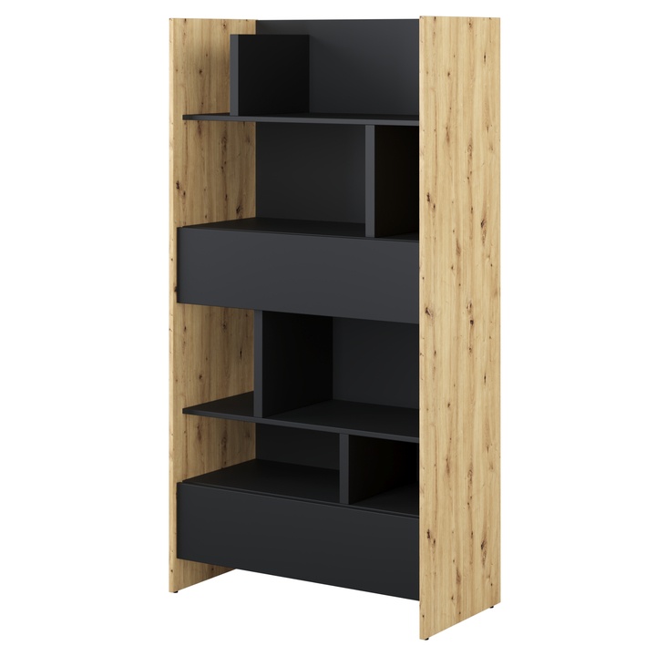 Regál BED CONCEPT BC-28 dub artisan/čierna 1