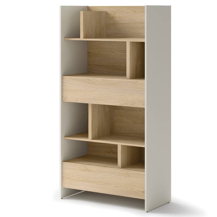 Regál BED CONCEPT BC-28 kašmírová/dub nagano 1