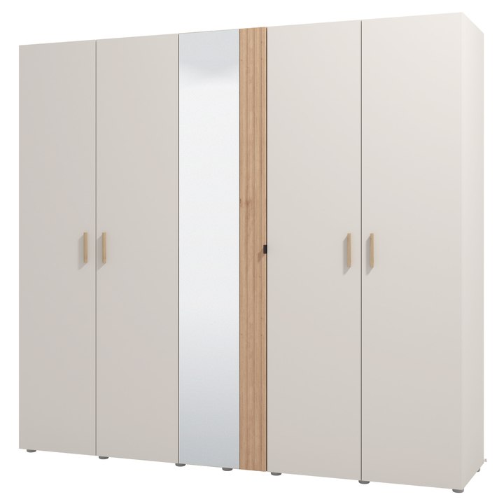 Šatníková skriňa BELFORT II kašmírová/dub artisan 1