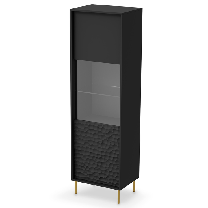 Vitrína BELLIT KM-1 čierna/zlatá 1