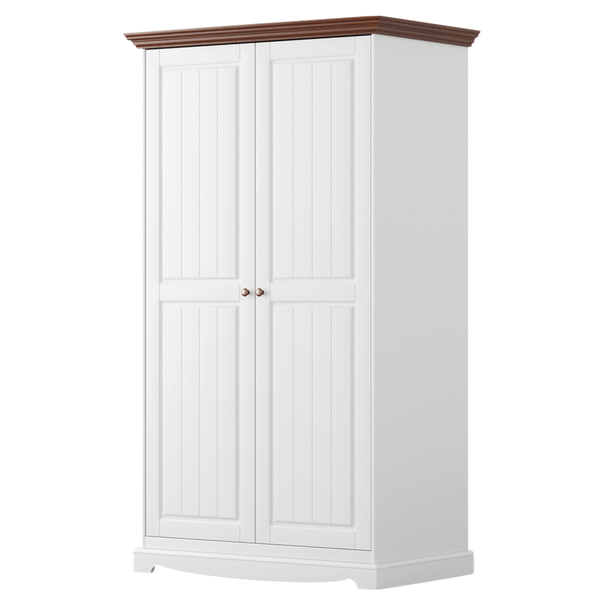 Šatníková skriňa BELLU 2D orech/biela 1