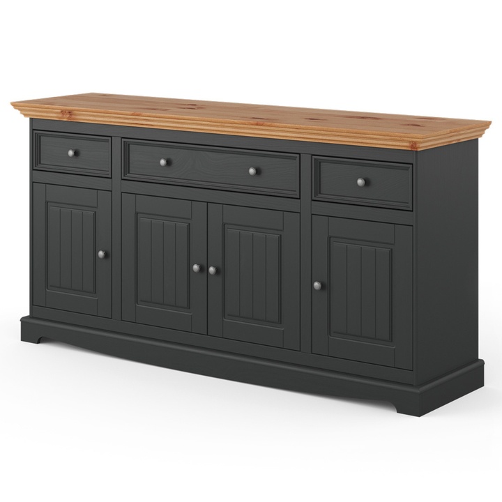 Komoda BELLU 4.3 borovica/grafit 1