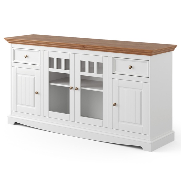 Komoda BELLU 4D dub/biela 1