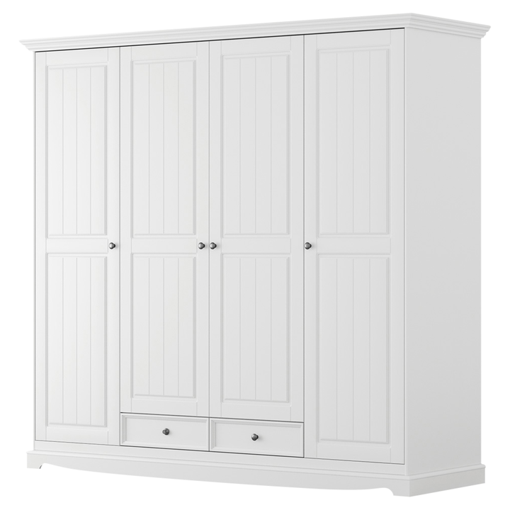 Šatníková skriňa BELLU 4D biela 1