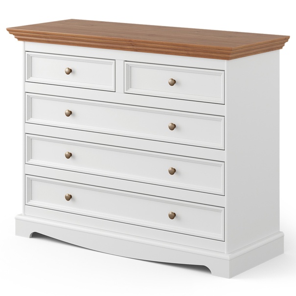 Komoda BELLU 5S dub/biela 1