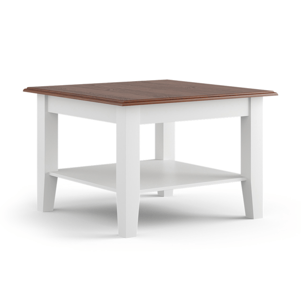 Konferenčný stolík BELLU biela/orech, šírka 70 cm 1