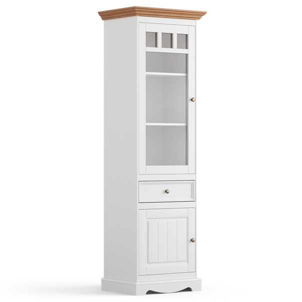 Vitrína BELLU ľavá, dub/biela 1