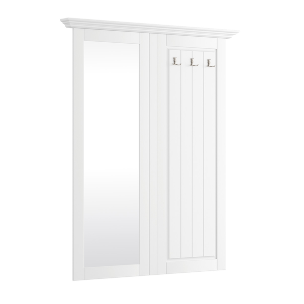 Predsieňový panel so zrkadlom BELLU biela 1