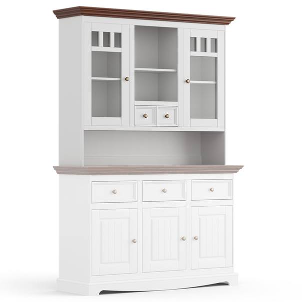 Vitrína/nadstavec BELLU orech/biela 1