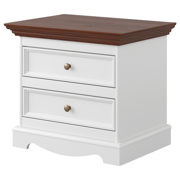 Nočný stolík BELLU orech/biela 1