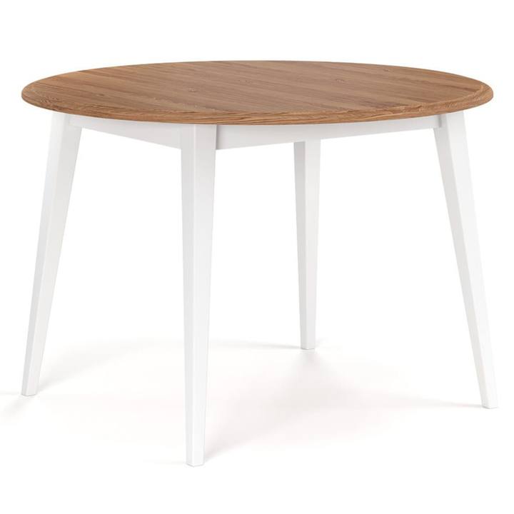 Jedálenský stôl BELLU biela/dub, šírka 90 cm 1