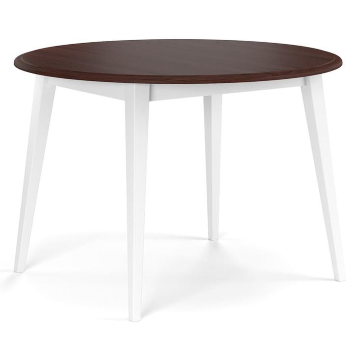 Jedálenský stôl BELLU biela/orech, šírka 90 cm 1
