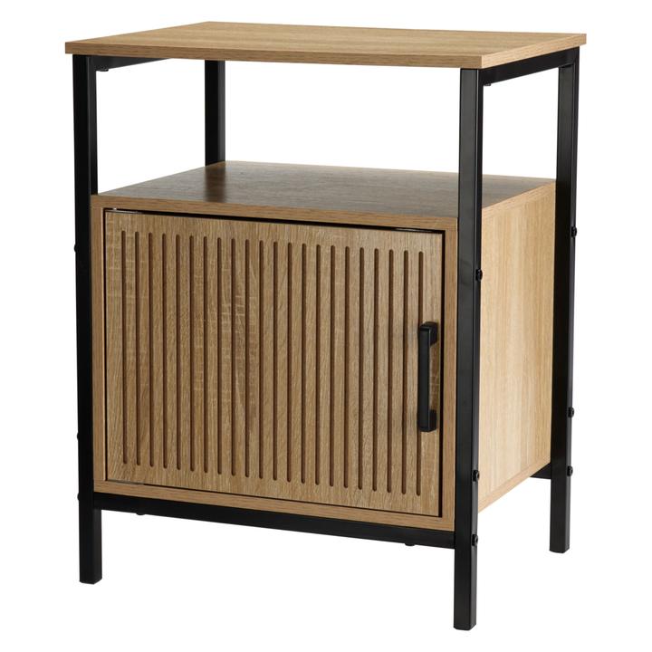 Regál BEN čierna/drevo, výška 55 cm 1