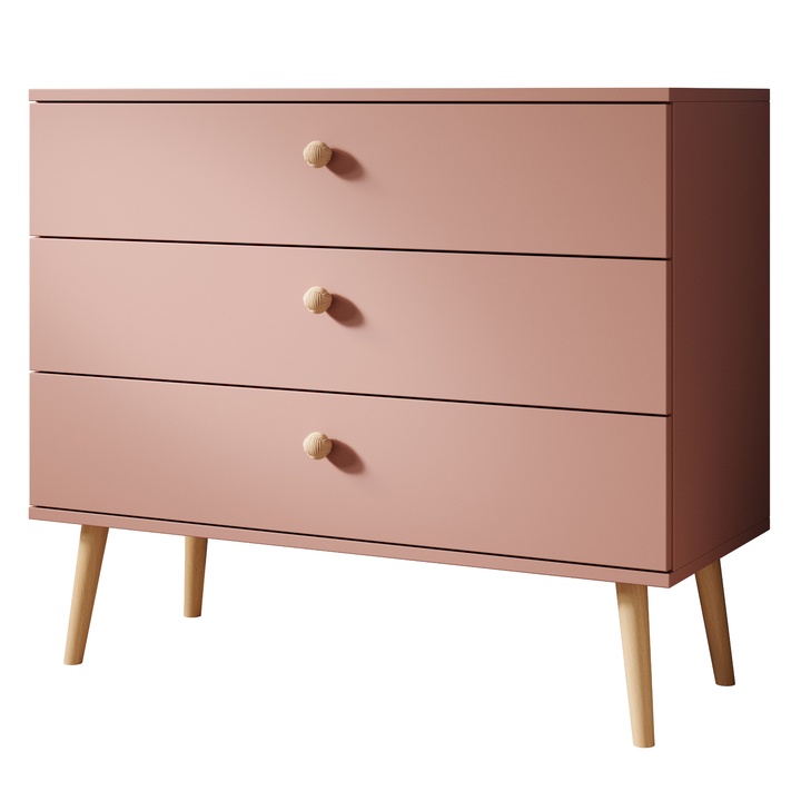 Komoda BENI ružová 1