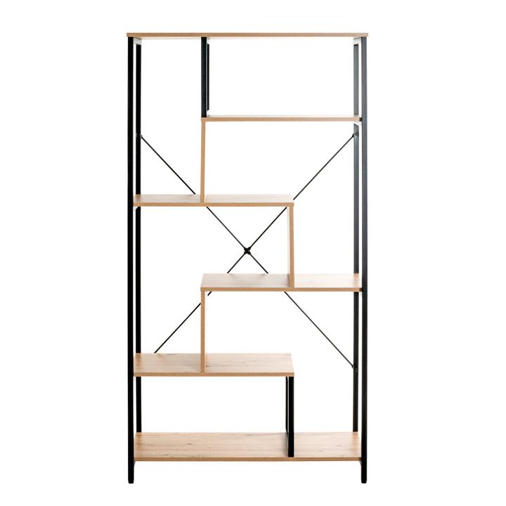 Regál BENNY II dub/čierna 1