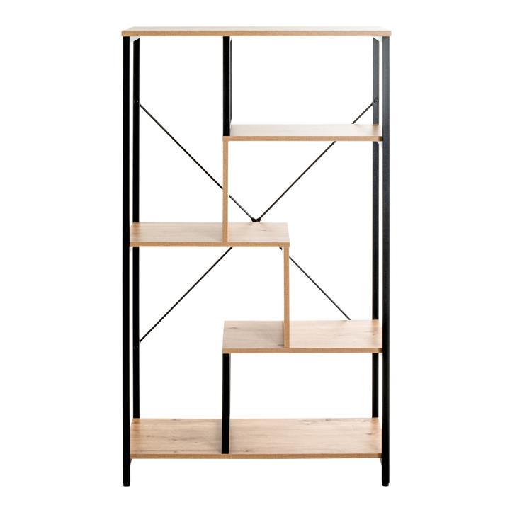 Regál BENNY dub/čierna 1