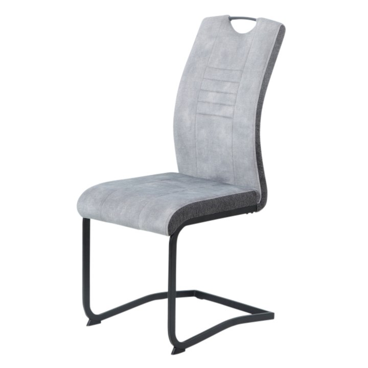 Jedálenská stolička BERGA vintage svetlosivá/antracitová 1