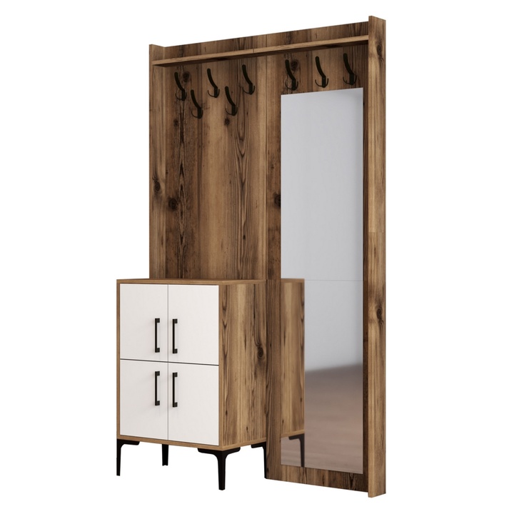 Predsieňová zostava BERLIN 1 orech/biela 1