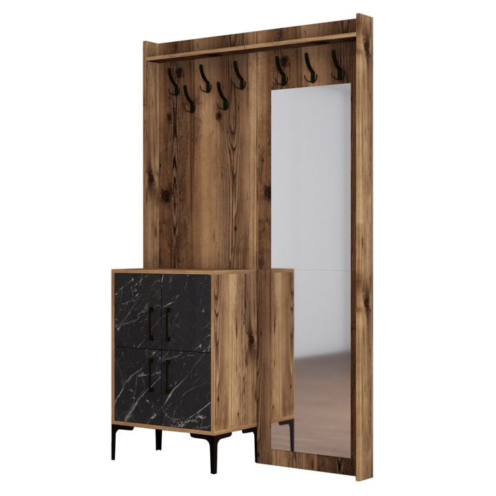 Predsieňová zostava BERLIN 1 orech/čierna 1