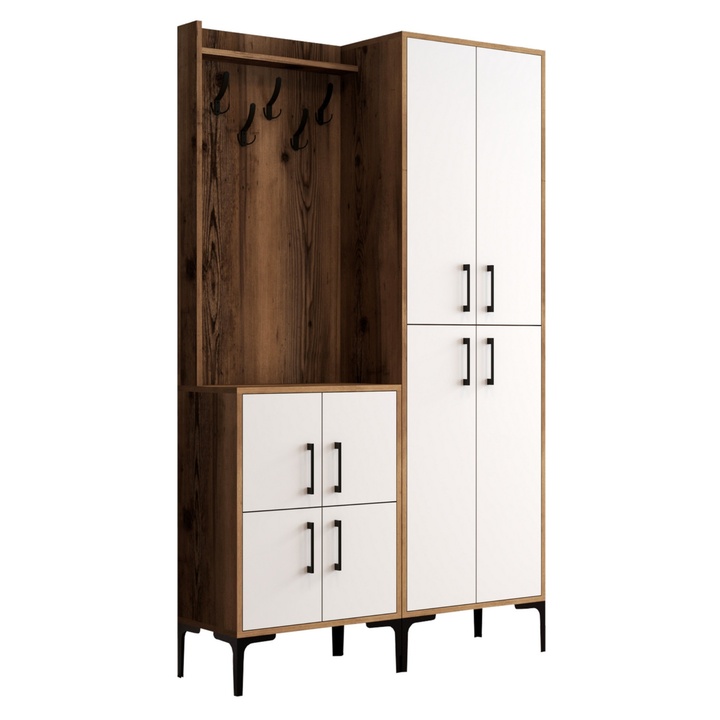 Predsieňová zostava BERLIN 2 orech/biela 1