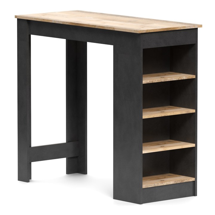 Barový stôl BERNO 16 staré drevo svetlá/matera 1