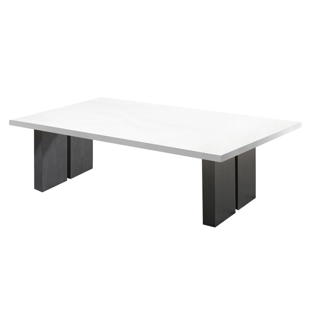 Konferenčný stolík BIG SYSTEM IW biela matná, šírka 120 cm, bočnice 1