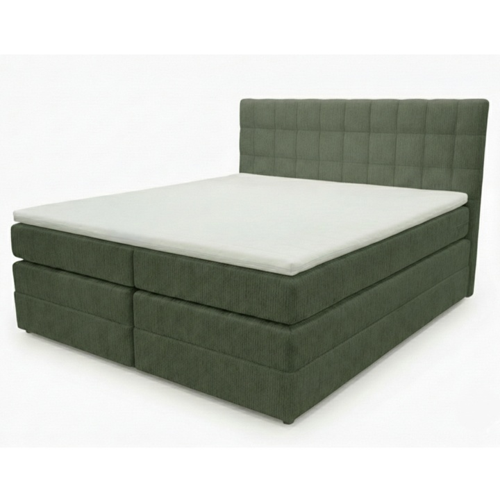 Posteľ s matracom a topperom BIRNA 2 BK olivová, 160x200 cm 1