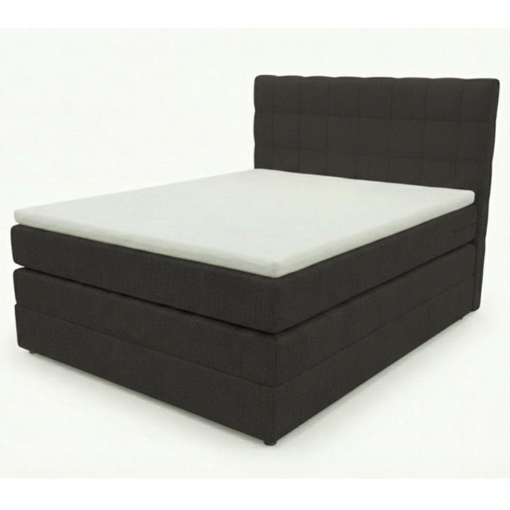 Posteľ s matracom a topperom BIRNA 2 BK antracitová, 140x200 cm 1