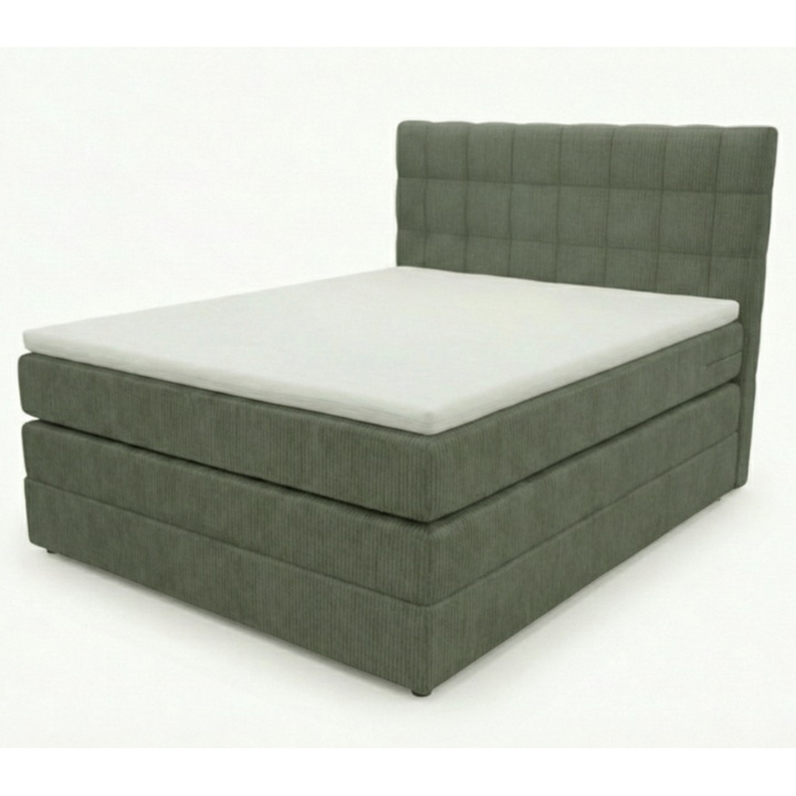 Posteľ s matracom a topperom BIRNA 2 BK olivová, 140x200 cm 1
