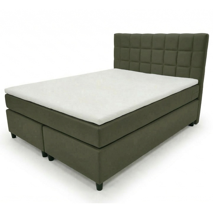 Posteľ s matracom a topperom BIRNA 2 BSB olivová, 140x200 cm 1