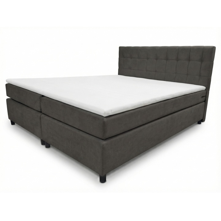 Posteľ s matracom a topperom BIRNA 2 BSB antracitová, 160x200 cm 1